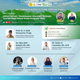 Galeri - Infografis, Millenials Agriculture Forum (MAF) Program YESS Edisi Tani Akur, MAF,petanimudaYESS,Regenerasi Petani
